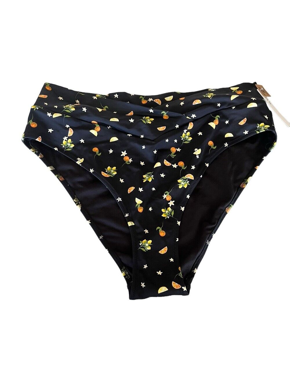 New Victoria's Secret Swimsuit High Rise Black Citrus Bottoms Plus Size XXL NWT